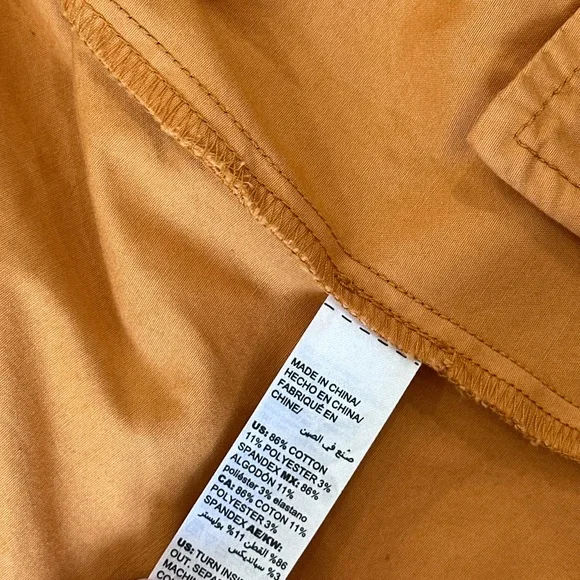 White House Black Market Yellow Utility Jacket - Picture 7 of 8